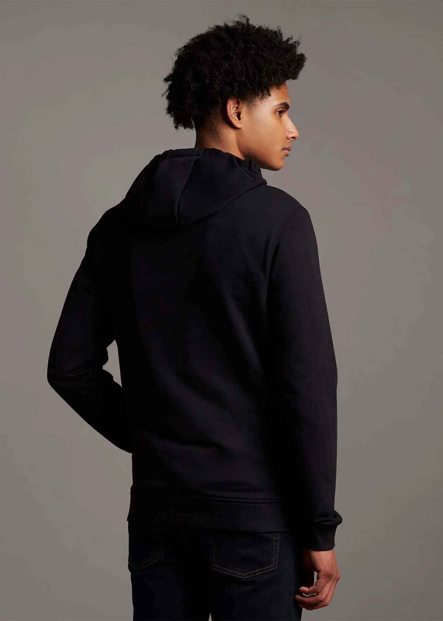 Pullover-Hoodie - tiefschwarz