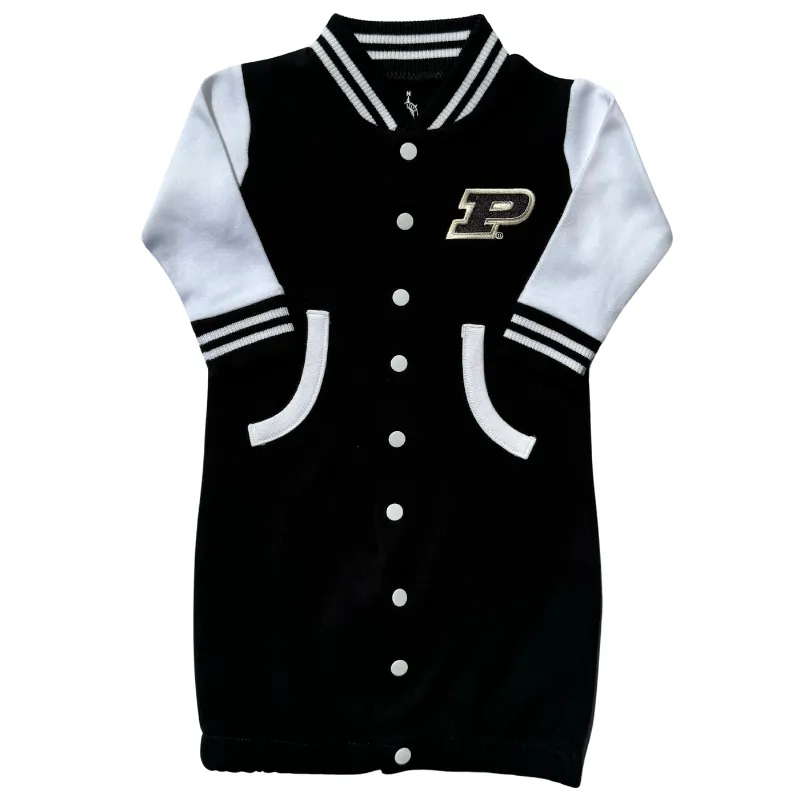 Purdue University Newborn Varsity Convertible Romper in Black (NB-3mo)