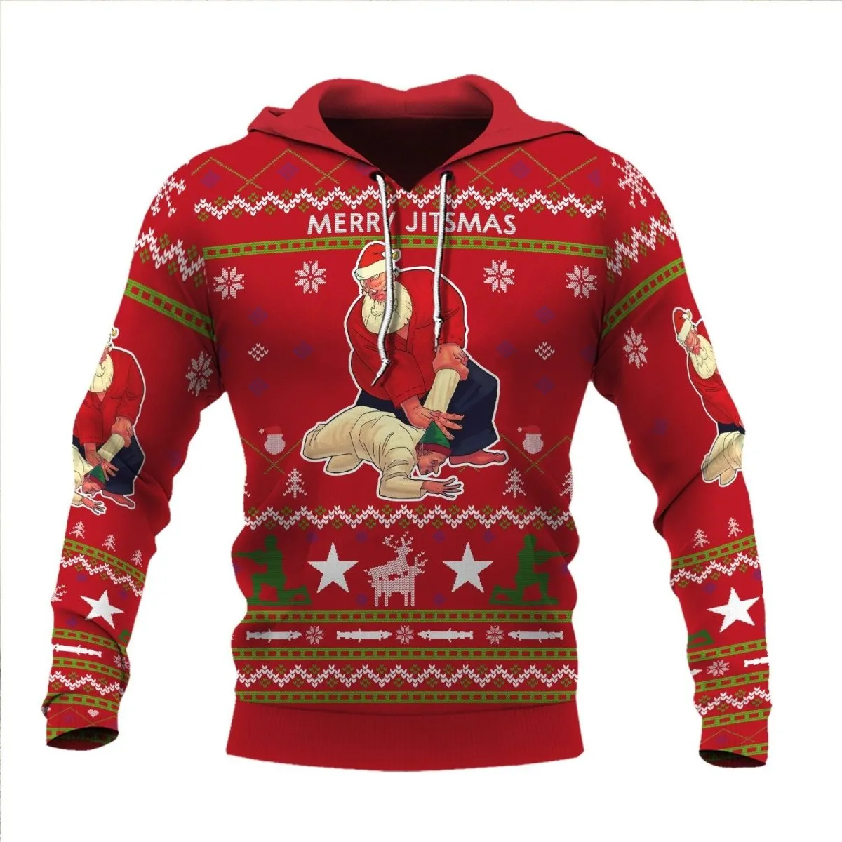 Santa Merry Jitsmas Pullover & Zip Hoodie