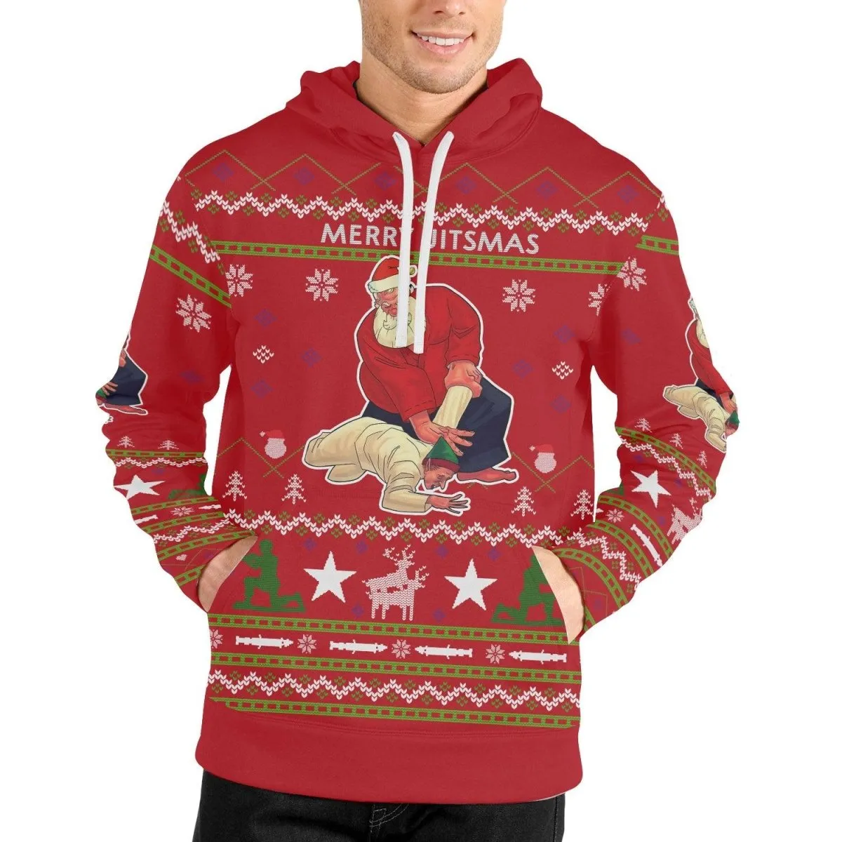 Santa Merry Jitsmas Pullover & Zip Hoodie