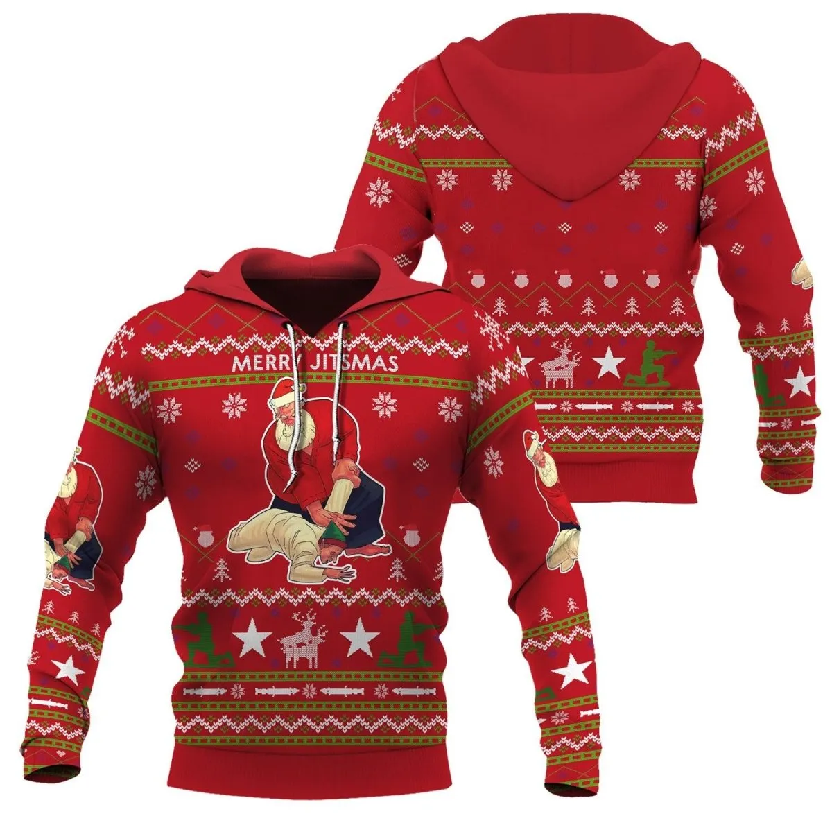Santa Merry Jitsmas Pullover & Zip Hoodie