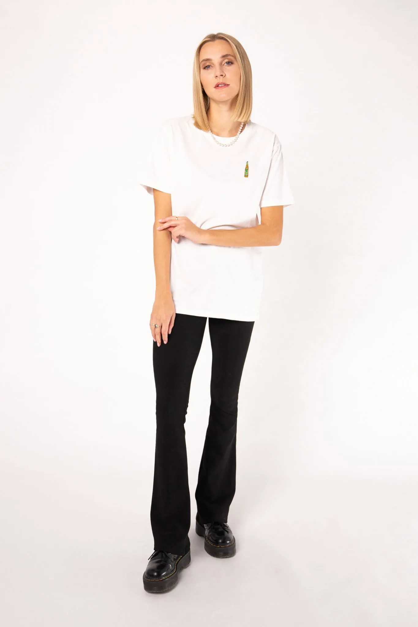 Somersby Apple | Besticktes Frauen Oversized Bio Baumwoll T-Shirt