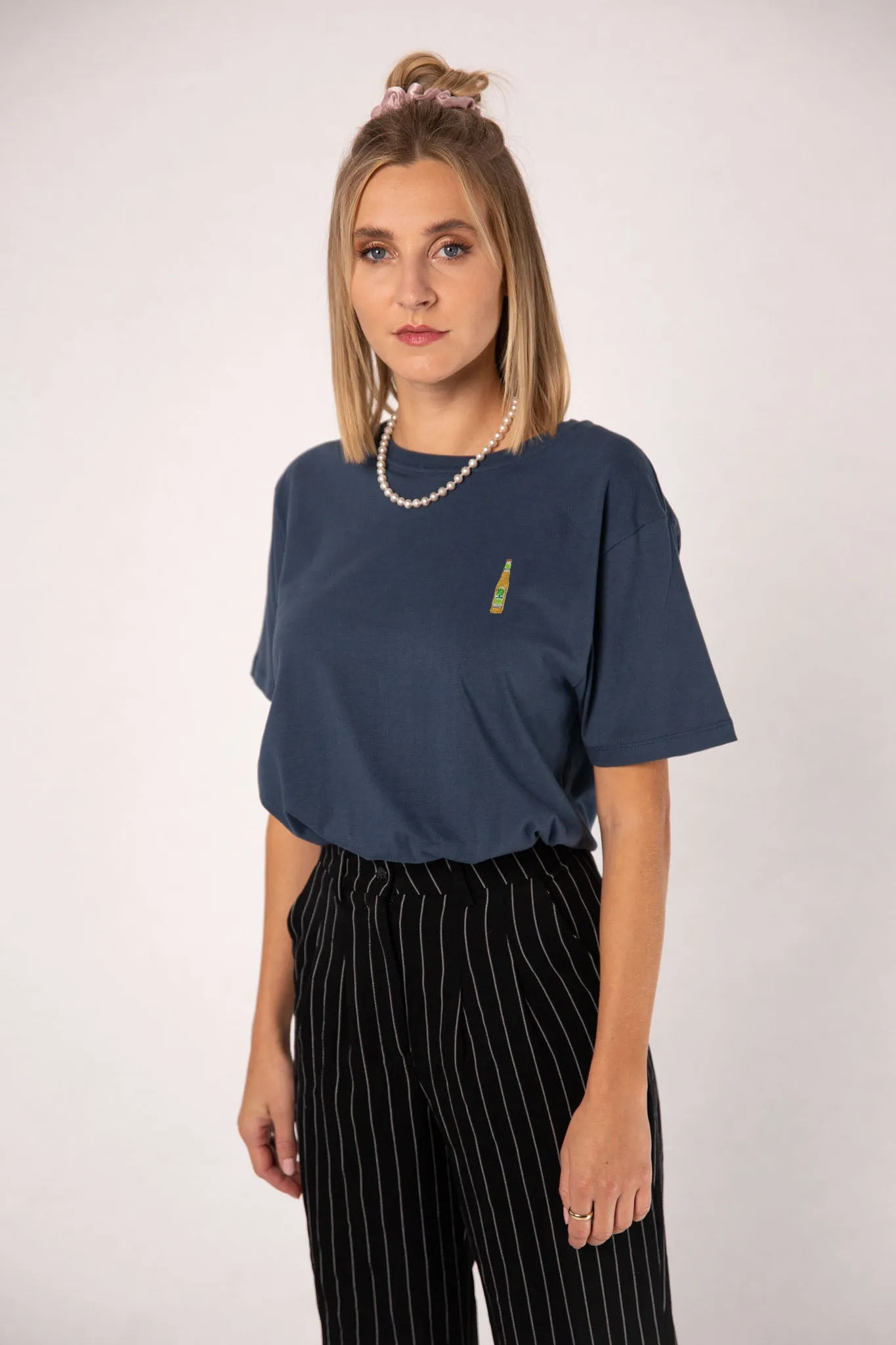 Somersby Apple | Besticktes Frauen Oversized Bio Baumwoll T-Shirt