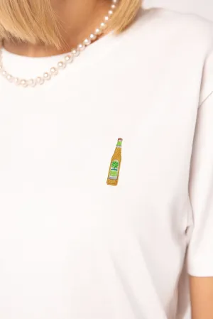 Somersby Apple | Besticktes Frauen Oversized Bio Baumwoll T-Shirt
