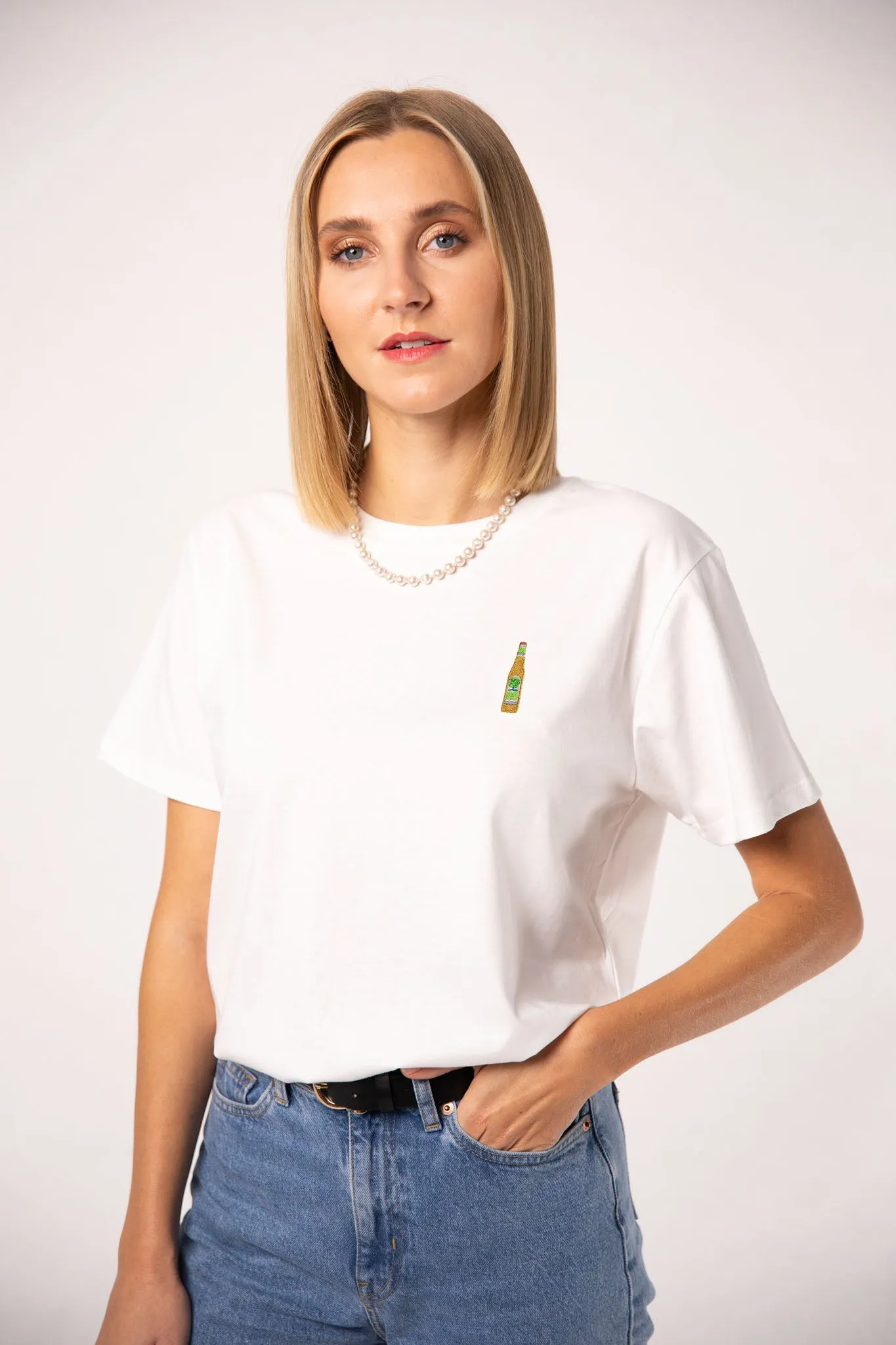 Somersby Apple | Besticktes Frauen Oversized Bio Baumwoll T-Shirt