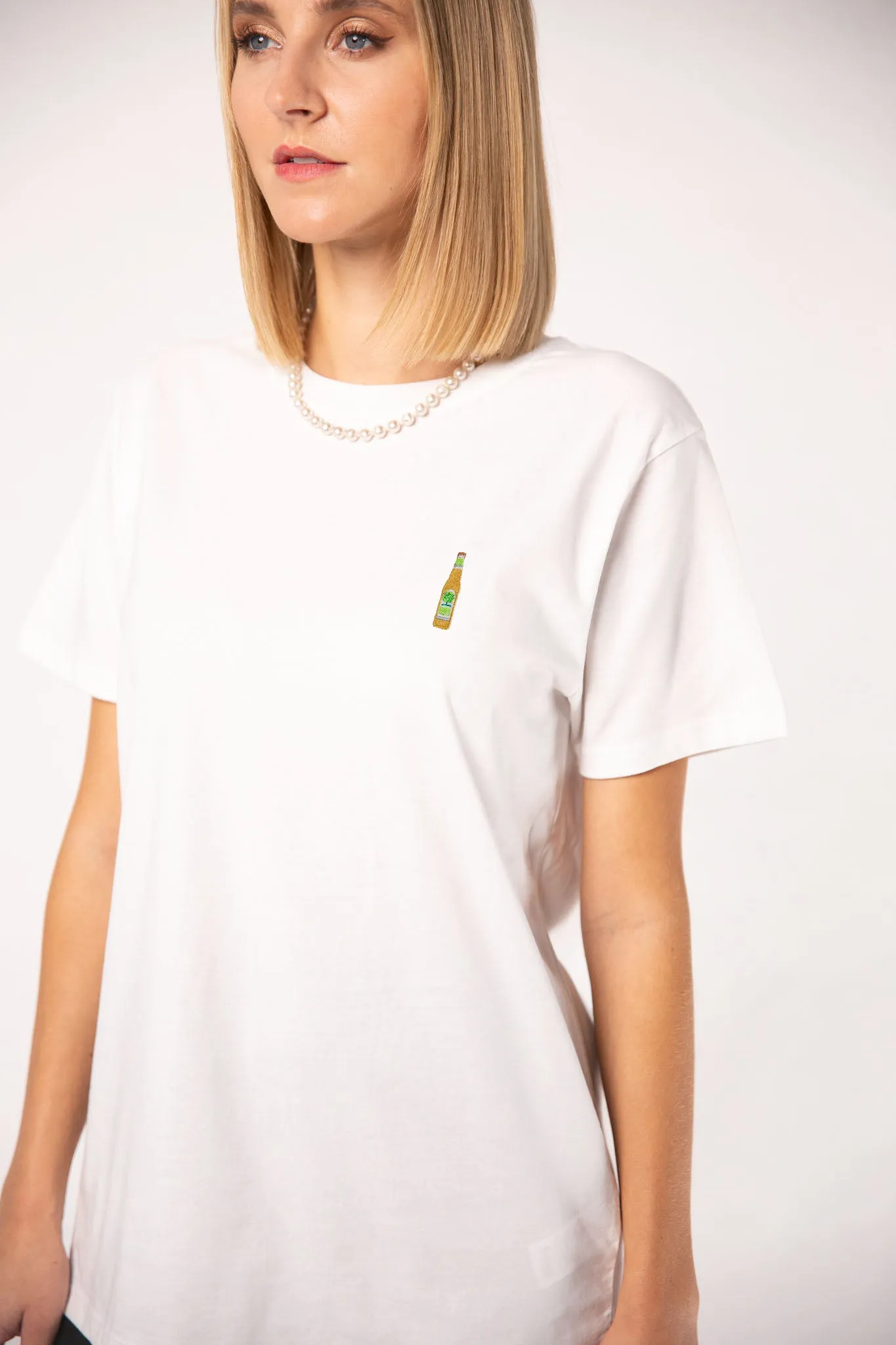Somersby Apple | Besticktes Frauen Oversized Bio Baumwoll T-Shirt