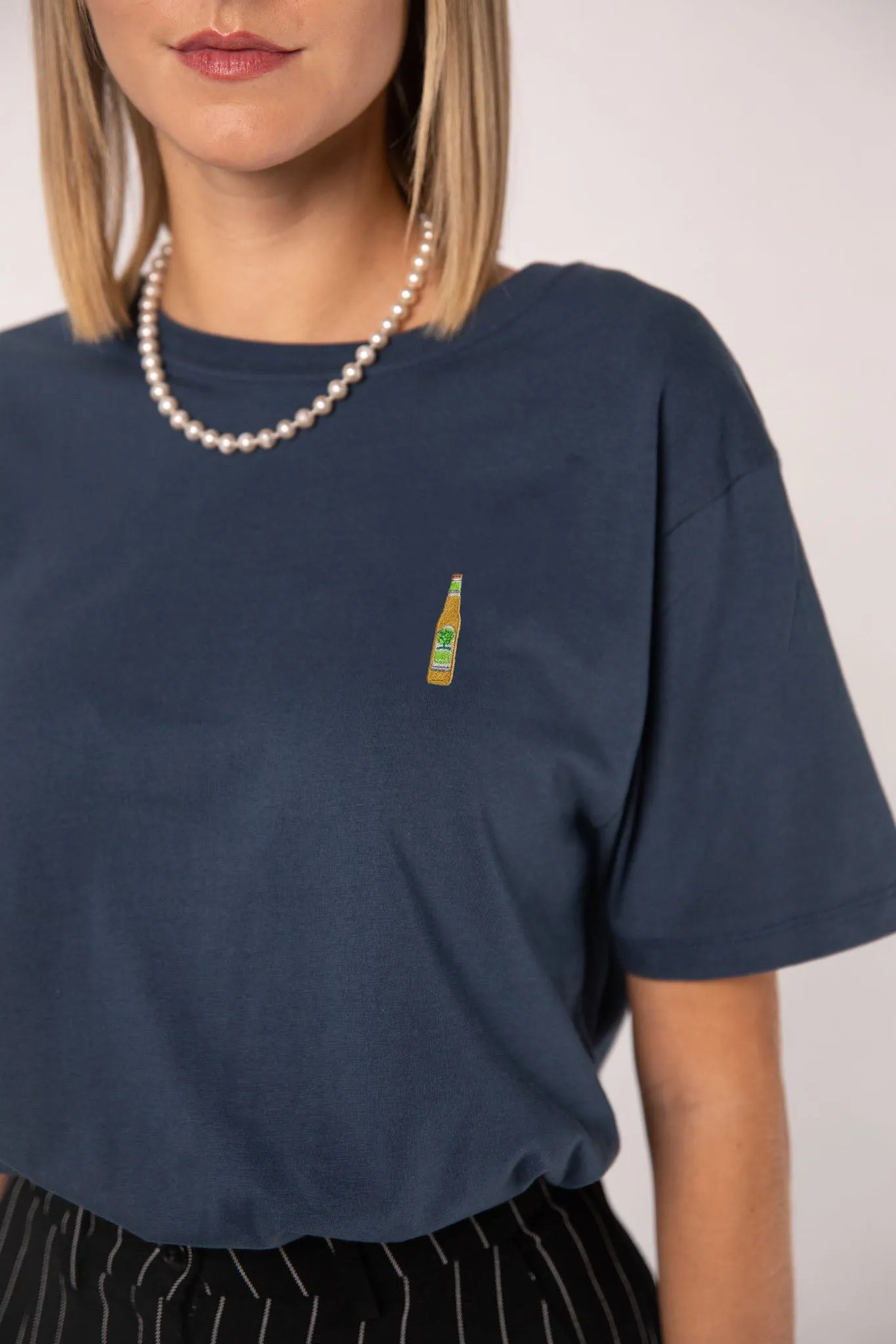 Somersby Apple | Besticktes Frauen Oversized Bio Baumwoll T-Shirt