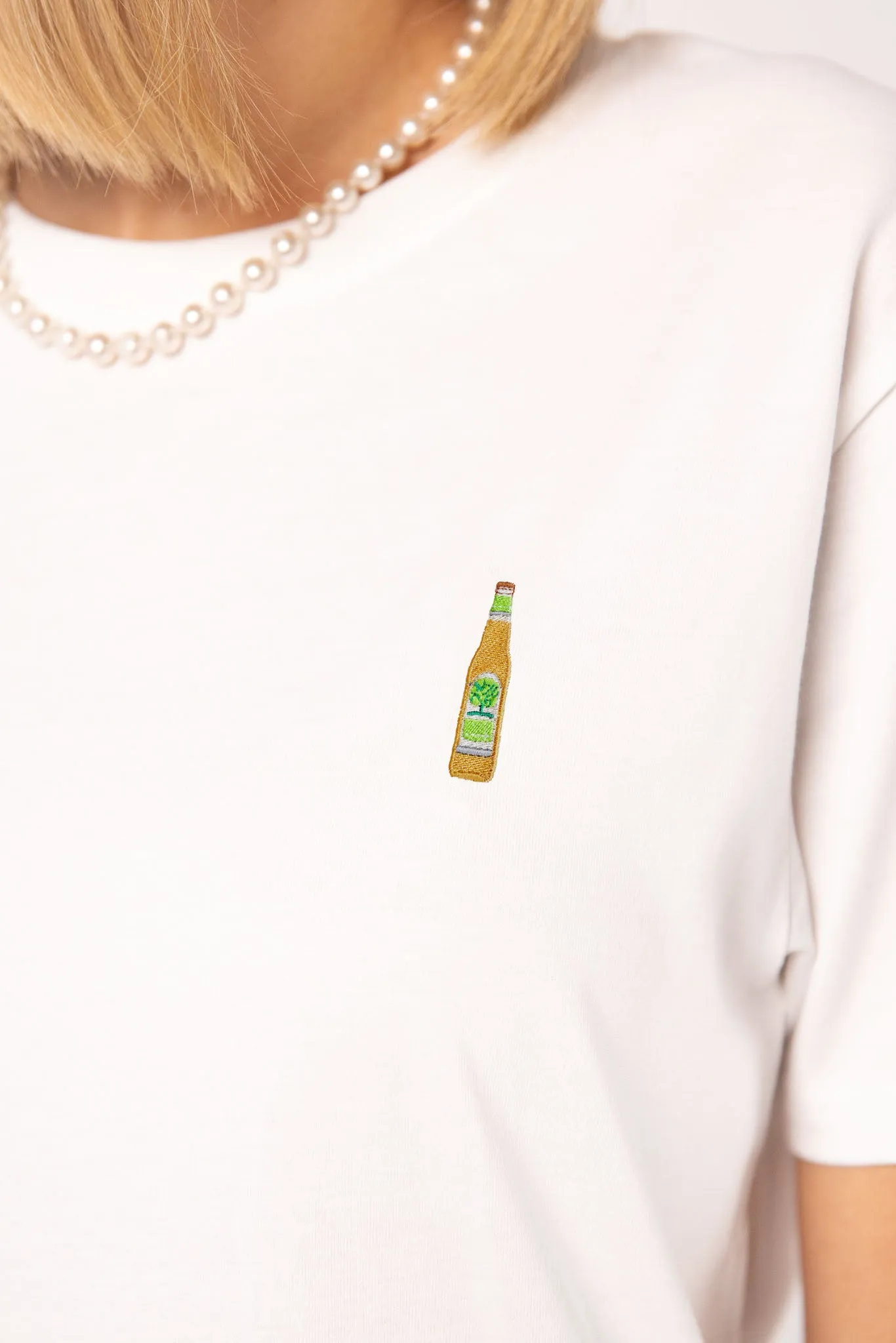 Somersby Apple | Besticktes Frauen Oversized Bio Baumwoll T-Shirt