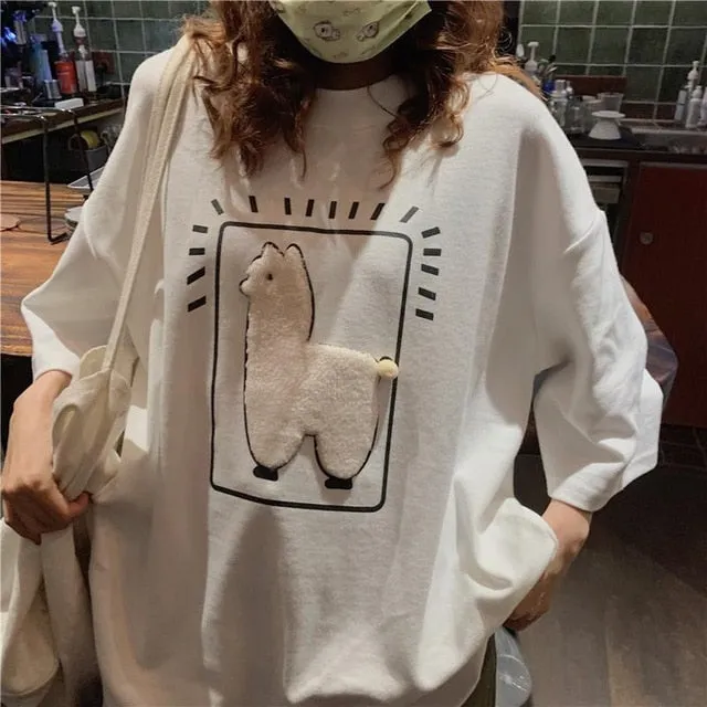 T Shirt Coréen Lama
