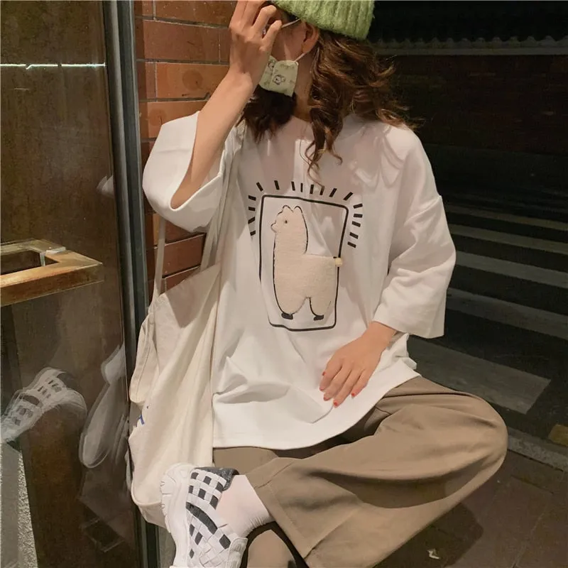 T Shirt Coréen Lama