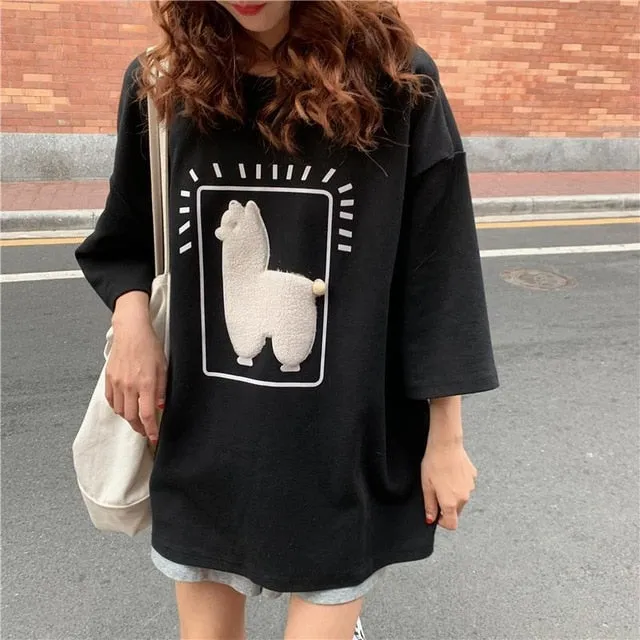 T Shirt Coréen Lama