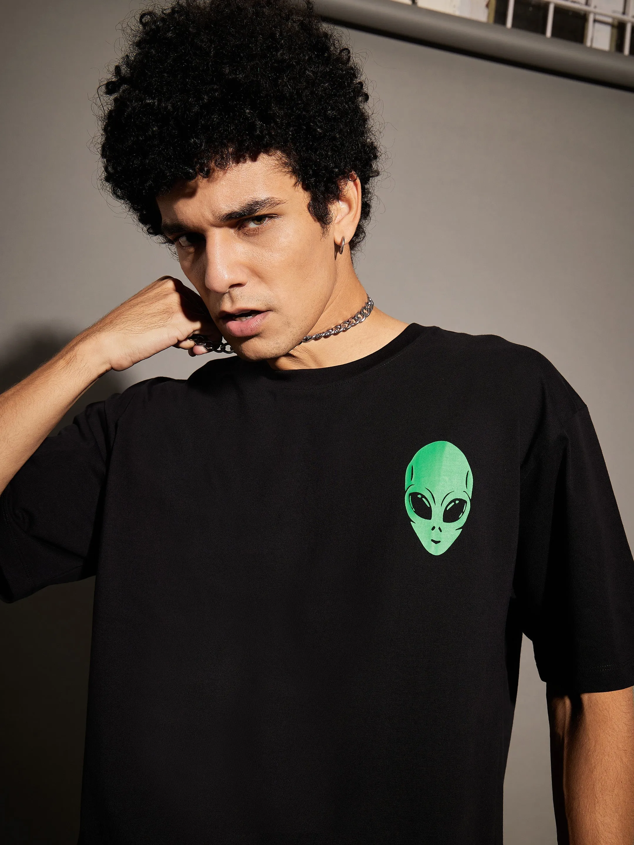 Unisex Black TRIPPIN Oversized T-Shirt