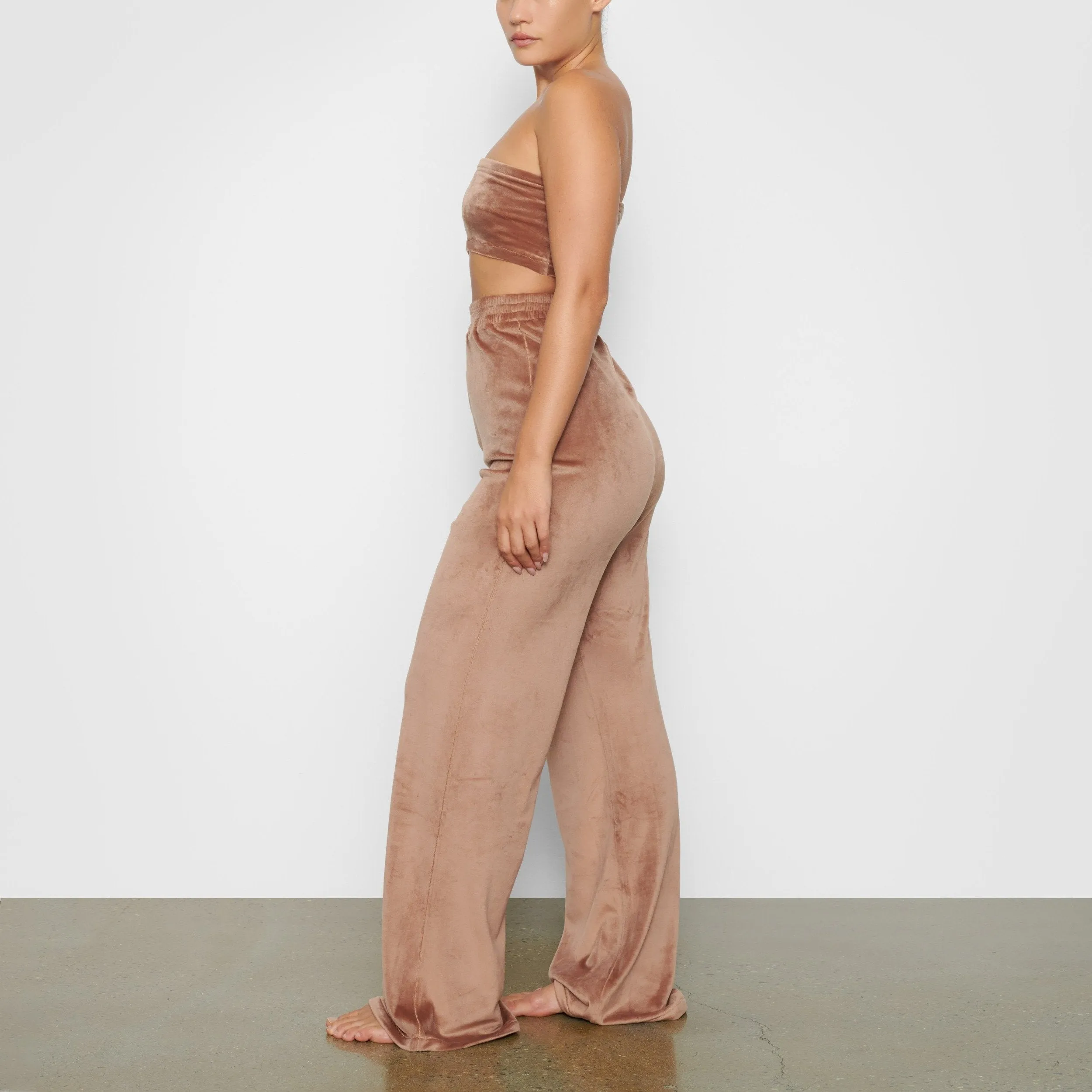 VELOUR WIDE LEG PANT | SIENNA