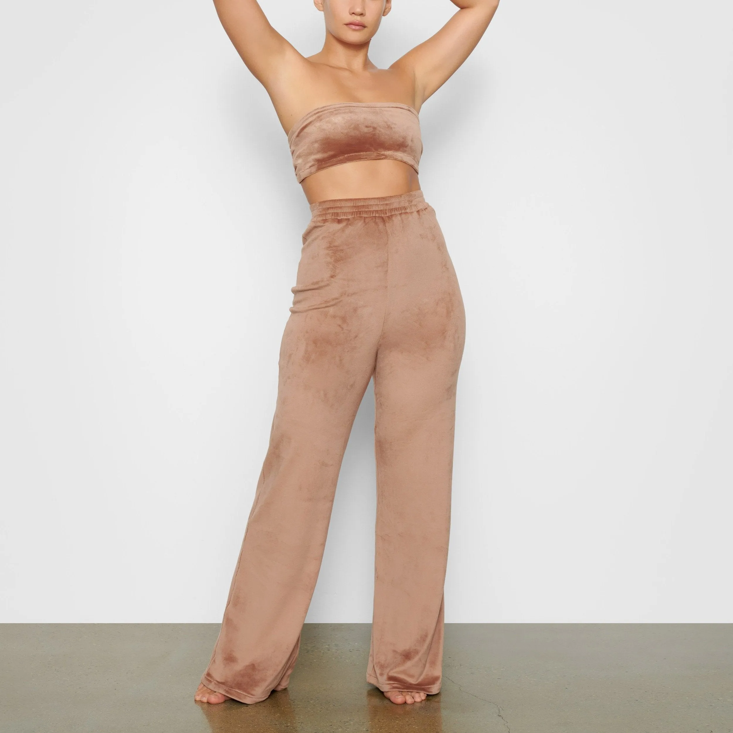 VELOUR WIDE LEG PANT | SIENNA