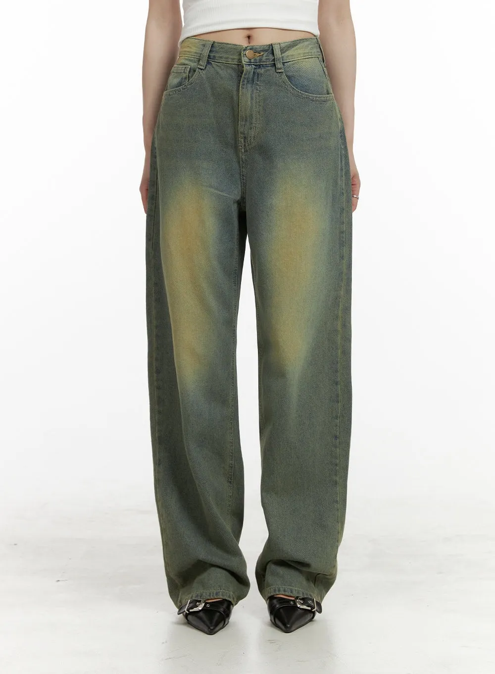 Washed Baggy Jeans OA425