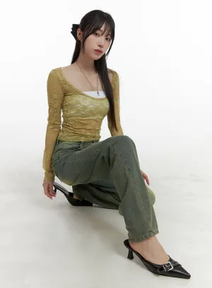 Washed Baggy Jeans OA425