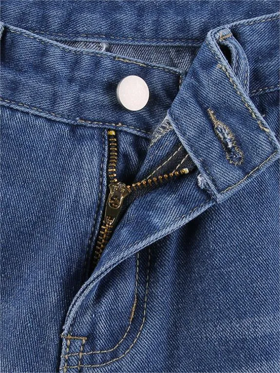 Wenkouban Y2k faded heart print cargo jeans