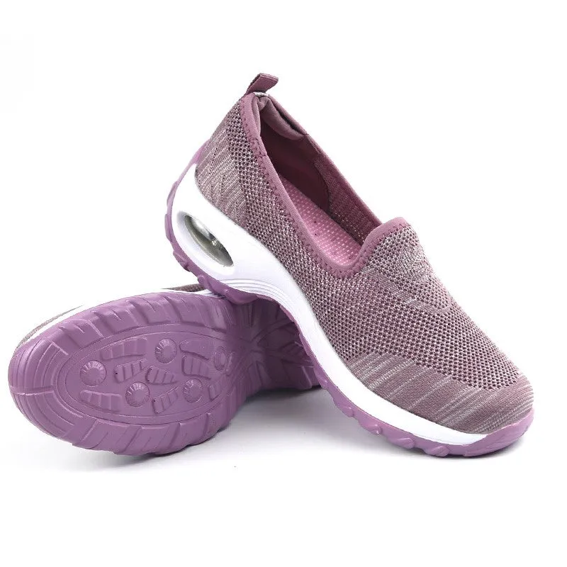 Women's Fashion Flying Woven Cosy Walking Shoes