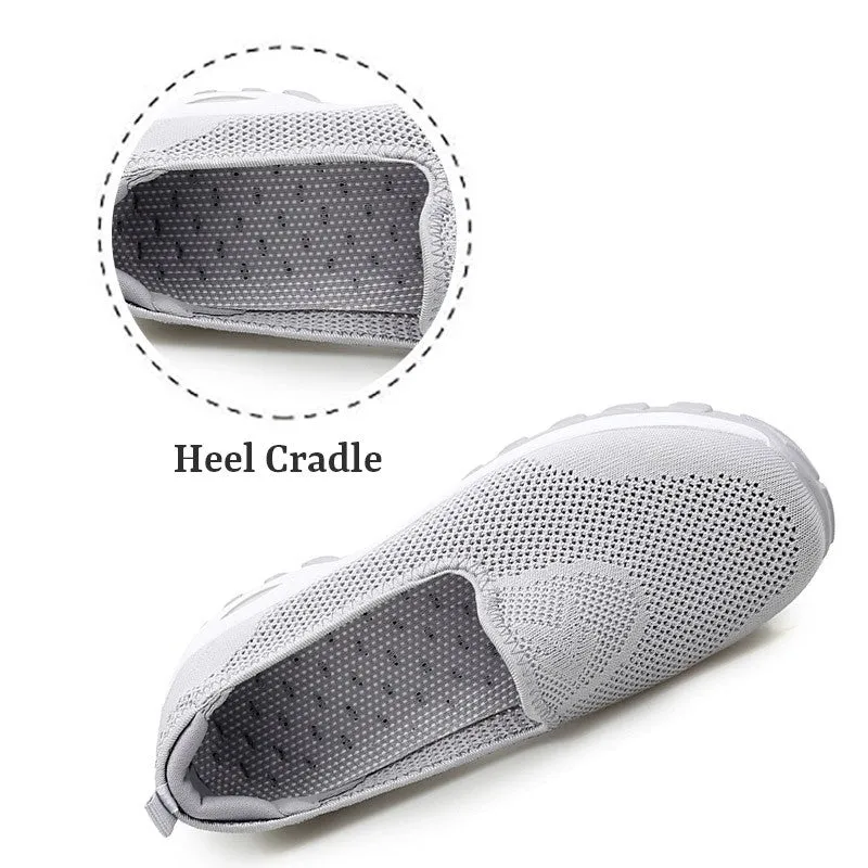 Women's Fashion Flying Woven Cosy Walking Shoes