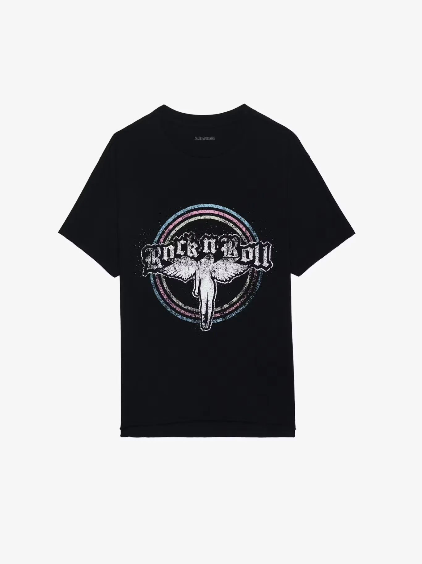 ZADIG & VOLTAIRE TOMMER HC FALLEN ANGEL STRASS T-SHIRT